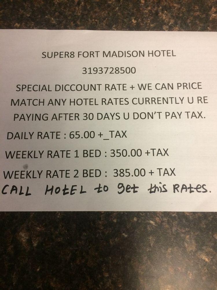 Super 8 By Wyndham Fort Madison Eksteriør bilde